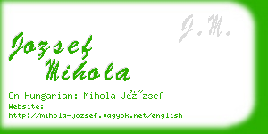 jozsef mihola business card